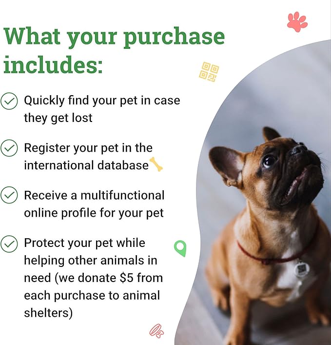 QR Code Pet Tag Service Dog ID - ESA - Emotional Support Service Dog Name Tags (Service Dog, S)