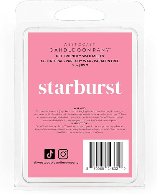 Pet Friendly Wax Melts | Pet Safe Wax Melts | All Natural Dog Safe Wax Melts | Non-Toxic Wax Melts | Pet Odor Eliminator | Pure Soy Wax Melts | Veterinarian Approved (Starburst)
