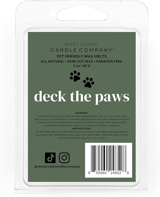 Pet Friendly Wax Melts | Pet Safe Wax Melts | All Natural Dog Safe Wax Melts | Non-Toxic Wax Melts | Pet Odor Eliminator | Pure Soy Wax Melts | Veterinarian Approved (Deck The Paws), 00850060248498