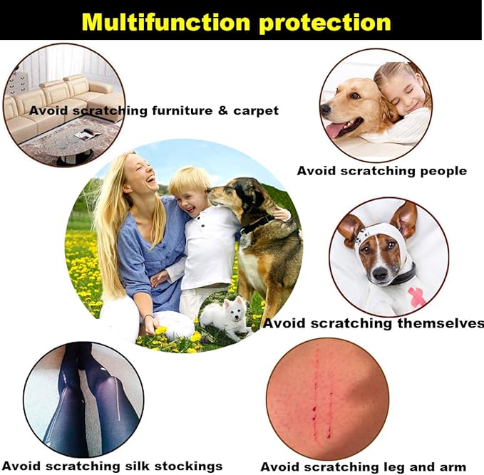 VICTHY 100pcs Dog Nail Caps, Claw Covers With Glue and Applicators (L)