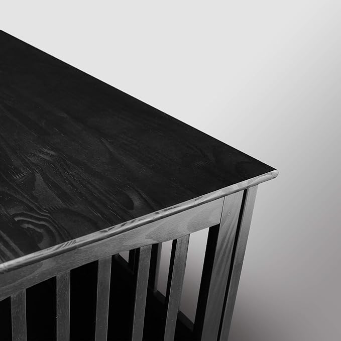Casual Home Wooden Pet Crate, End Table, Medium, New Black