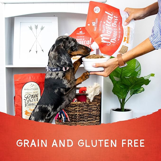 Stella & Chewy's Freeze-Dried Raw Marie's Magical Dinner Dust – Protein Rich, Grain Free Dog & Puppy Food Topper – Cage-Free Chicken Recipe – 7 oz Bag