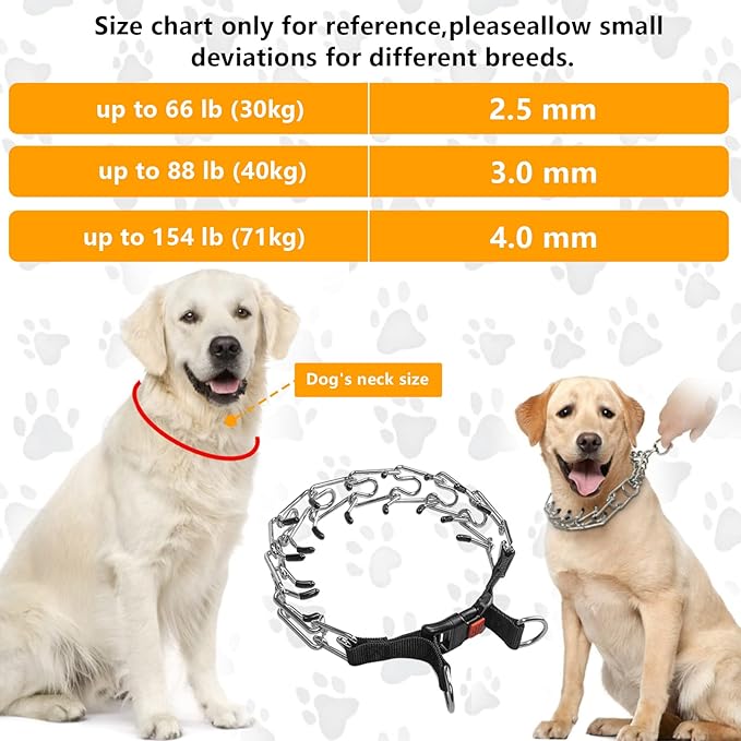 Dog No Pull Collar, Martingale Collar for Large Medium Small Dogs (XL (Neck:20''-23'' Weight Around:90 lbs))