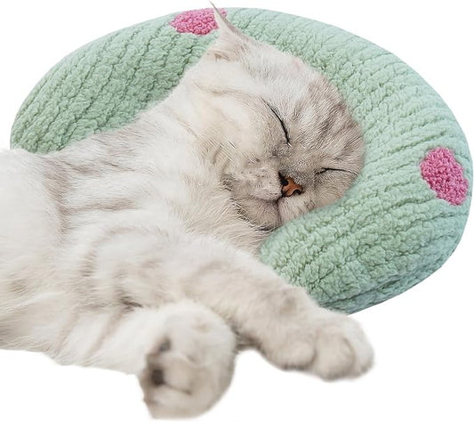 T'CHAQUE Cat Pillow, Dog Neck Pillow Anxiety Relief, Comfort Cat Pillows for Indoor Cats, Ultra Soft Dog Calming Pillow Bed, Half Donut Cuddler Sleeping Improve Pillow Pet for Upper Spine Support