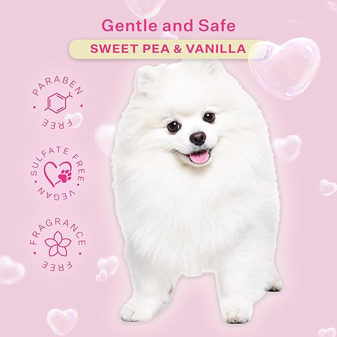 Paris Hilton Dog Deodorizer & Detangler | Odor Neutralizing with Light Sweet Pea & Vanilla Scent for Fresh Grooming & Detangling - Sulfate-Free, Vegan, Hypoallergenic for All Pet Breeds 10oz/295ml