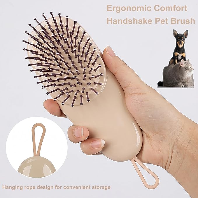 Cat Dog Grooming Brush, Puppy Hair Brush Air Cushion Shedding Comb Hair Removal Comb for Short and Long Hair Haired Pets Massage, Navy Blue