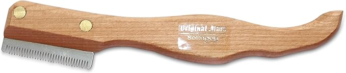 Mars Professional Dog Stripping Knife Grooming Tool with Ergonomic Handle, Specialty Double Usage, Made in Germany, Fine