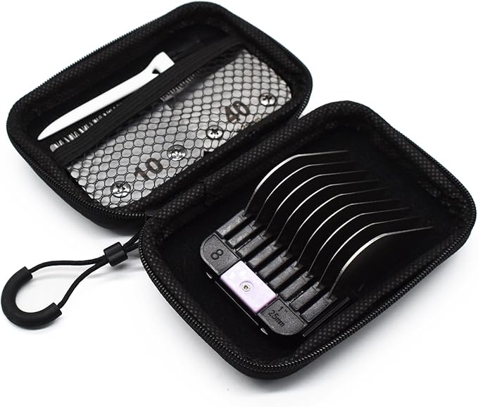 Professional A5 Style Animal Clipper Stainless Steel Color-Coded Snap-on Attachment Guard Guide Comb, 1/8"-1" Compatible with Wahl KM Series Oster A5 Andis Detachable Blade Pet Groomers (#8 - 1")