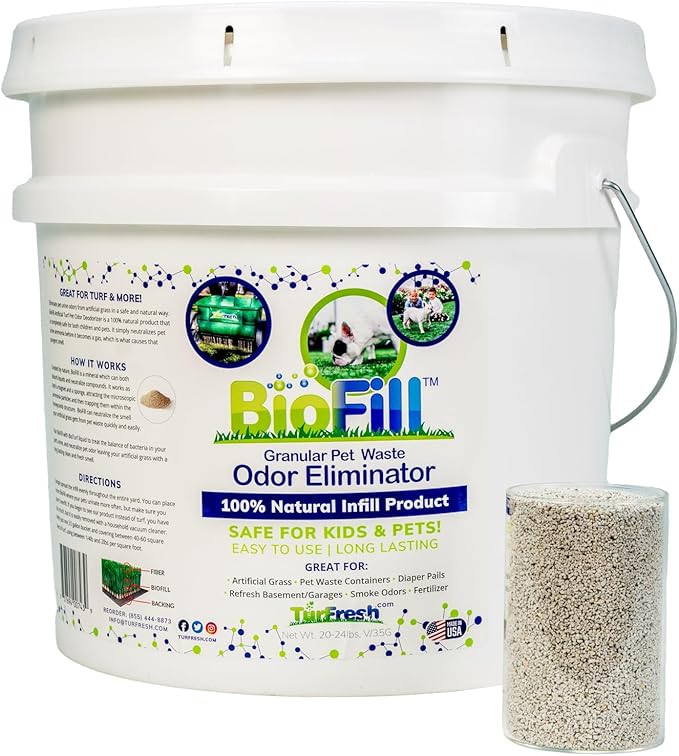Pet Deodorizer Granular Infill for Artificial Grass Turf, All Natural Dog Urine Neutralizer, Outdoor Use 3.5 Gallon Pail