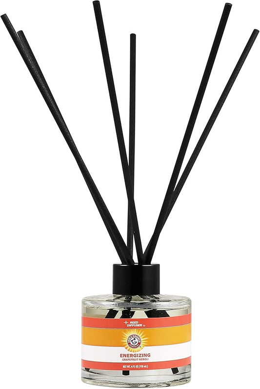 Arm & Hammer for Pets Air Care Energizing Reed Diffuser for Pets | 4 FL Oz Grapefruit Neroli Reed Diffuser to Eliminate Pet Odors | Reed Diffuser for Easy and Effective Pet Odor Elimination