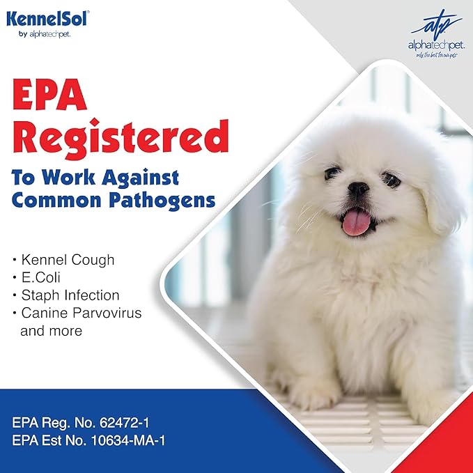 KennelSol 1-Step Kennel Cleaner, Liquid Disinfectant Cleaner, Effective Against Fungi, Bacteria and Viruses, 1 Gallon - Pack of 4 by Alpha Tech Pet