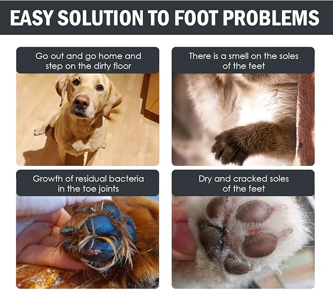 Waterless Shampoo Paw Cleaner for Dogs, Cats, Pets - Dry Shampoo, Foot Cleaner Brush, Good for Puppy