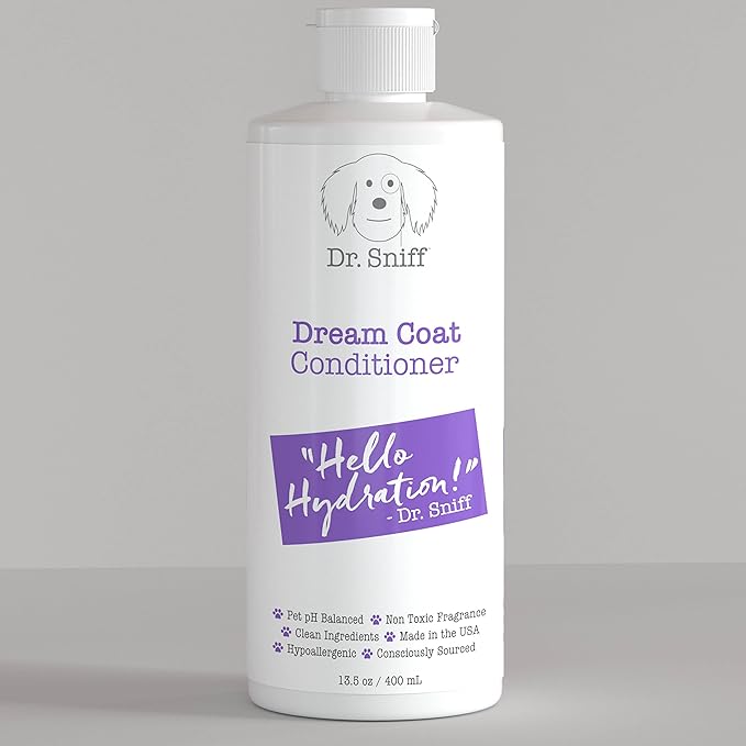 Dream Coat Dog Conditioner, Hydrating Organic Coconut Oil Grooming Treatment, Softens Pet Hair & Moisturizes Dry Skin, Made in The USA, 13.5 Oz