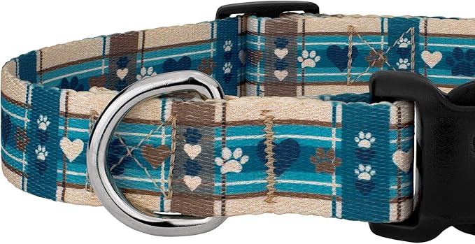 Country Brook Petz - Deluxe Puppy Picnic Dog Collar - Made in The U.S.A. - Plaid and Argyle Collection Featuring Charming Designs (5/8 Inch, Small)