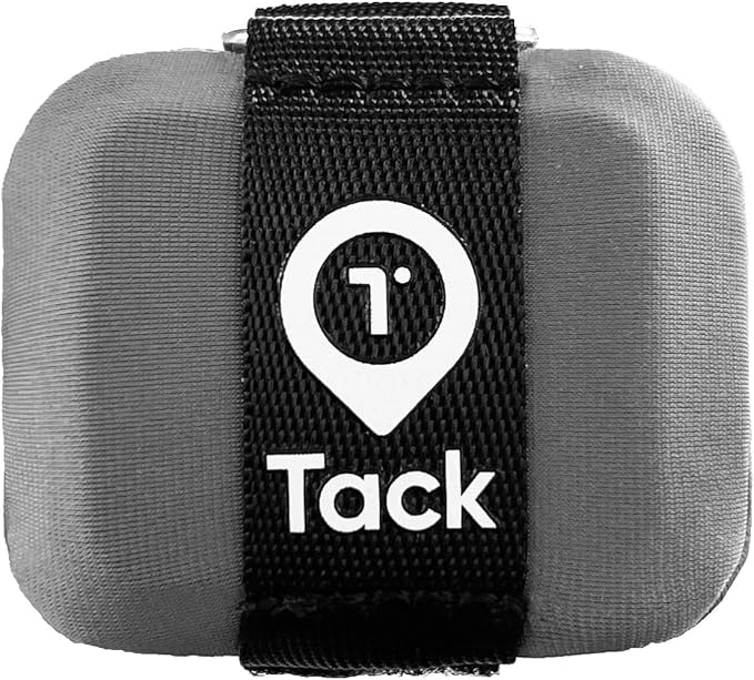 Tack GPS Pet Safety Bundle, with Lowest Monthly fee and 30 Days Battery Life - Comes with Fabric Sleeve to Attach Tracker onto pet's Collar Directly