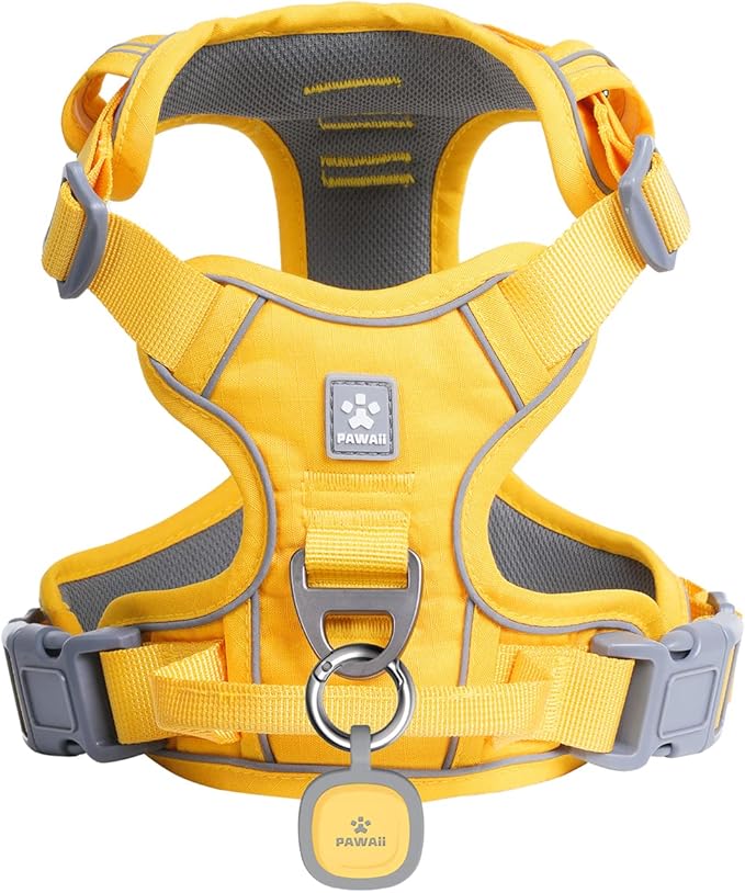Pawaii Dog Harness for Small Dogs, Dog Harness with Pet ID Tag, No Choke Dog Harness, Adjustable Soft Padded Pet Vest with Easy Control Handle
