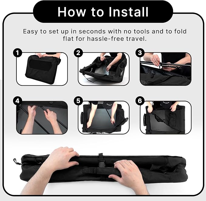 Soft Collapsible Dog Crate for Large Dogs - 42 Inch Foldable Soft Dog Kennel with Durable Mesh Windows, Indoor & Outdoor Portable Travel Dog Crate, Black, 42x31x31 Inches