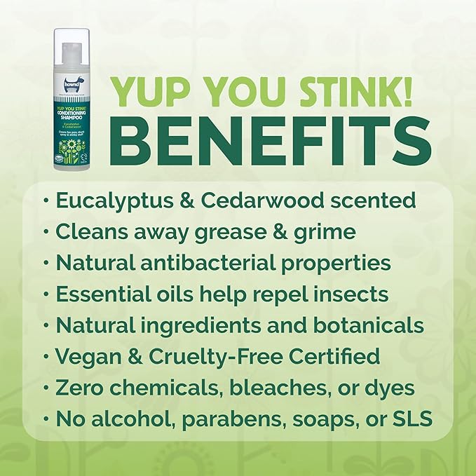 hownd Yup You Stink Odor Control Refreshing & Deodorizing Cedarwood & Eucalyptus Body Fragrance Spray for Dogs, Powered by Plants, Deodorizes & Shines Coat, Vegan Formula (Pack of 2)