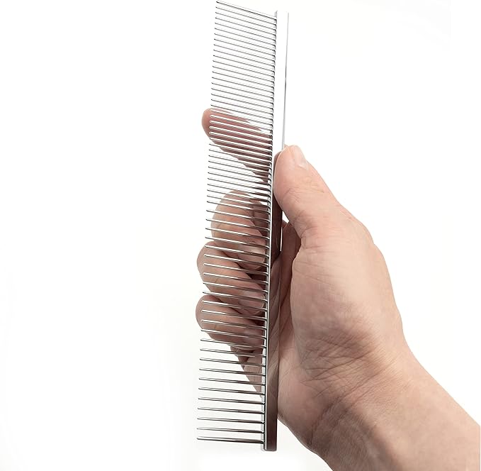 Chris Christensen Groomer's Bundle - 20 mm Original Series Oblong Pin Brush, Stainless Steel Pins, Beech Wood - 000 7.5 in. Greyhound Style Fine/Coarse Buttercomb, Stainless Steel, Prevents Friction
