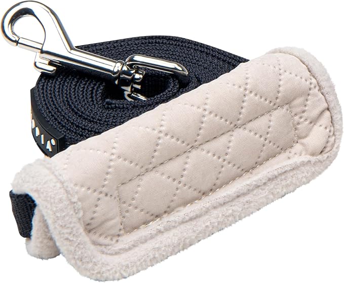 Puppia Irvin Dog Leash Diamond Pattern for Small and Medium Dog, Cream, Medium