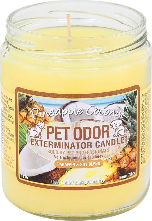 0 Pet Odor Exterminator Candle Pineapple Coconut