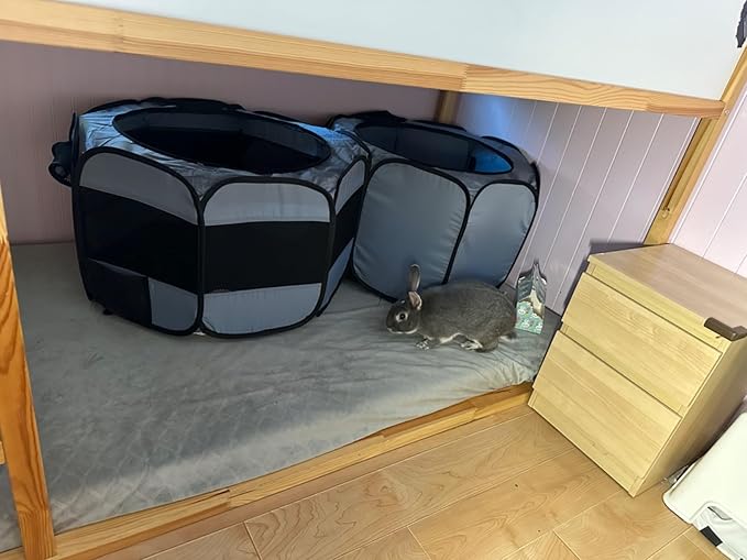 Small Animals Playpen Pop up Small Pet Cage Enclosure Hutch Kennel Tent Chick Run Brooder Box Coop Portable Foldable Outdoor Yard Fence for Kitten Ferret Puppy Guinea Pig Rabbit Hamster Chinchillas