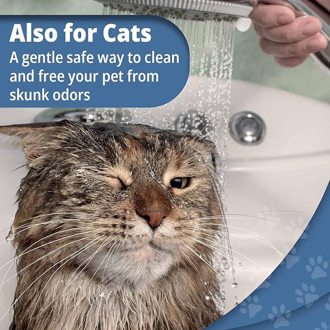 UpBloom - Benny's Best Pet Skunk and Odor Eliminator Shampoo Deodorizer Kit Buddy - Dog, Cat and Pet Skunk Shampoo and Accessories - Bathing Supplies and Odor Remover Products for Smelly Dogs and Cats