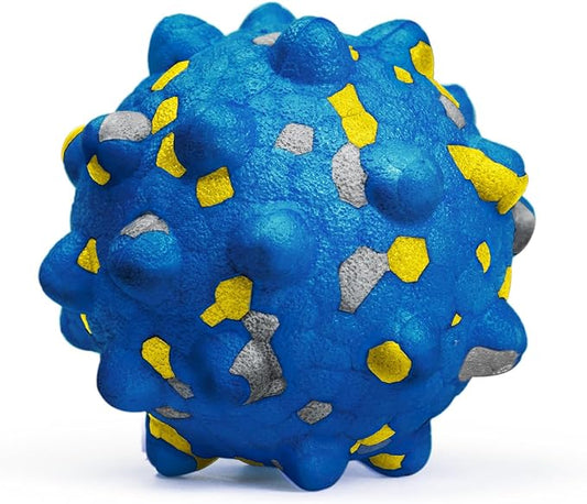 Dog Balls for Aggressive Chewers,Indestructible Tennis Balls for Dogs, Durable Bouncy Dog Toy Balls, Interactive Dog Toys for Fetch Game, Lightweight Floating Balls (Blue Medium)