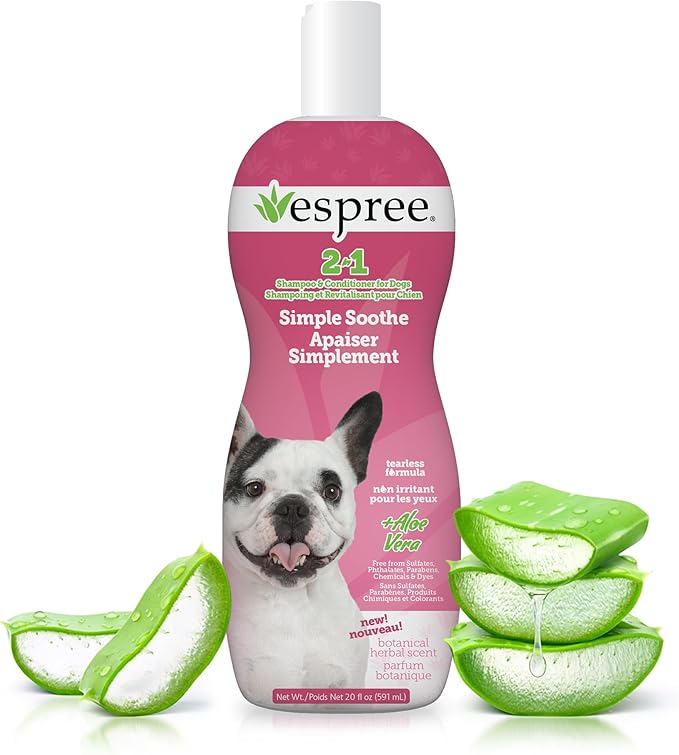 Espree Simple Soothe Shampoo & Conditioner with Baking Soda, Soothing Shampoo for Dogs, Jojoba Oil Formula, Nourishing Dog Conditioner, Puppy Essentials, 20oz