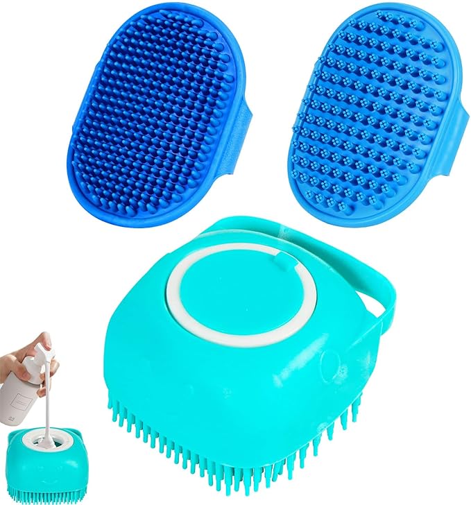 3-in-1 Dog Shampoo Brush - Scrubber & Shower Brush for Dogs