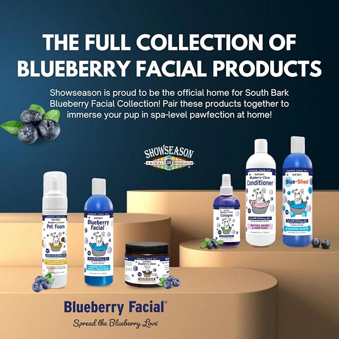 South Bark's Original Blueberry Pet Cologne 2.5 oz. For Dogs | Long-Lasting Odor Eliminator | Made in USA | Same Scent As The Famous Blueberry Facial®