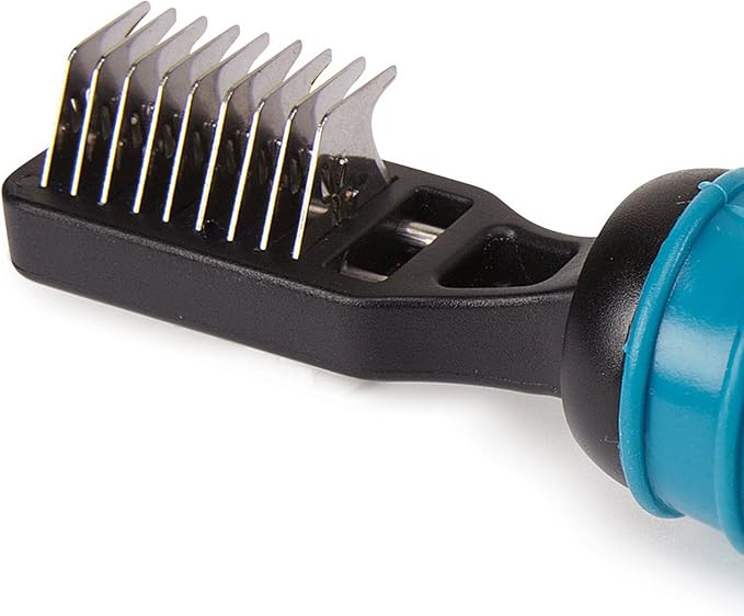 Master Grooming Tools Ergonomic DeMatting Tools — Reversible DeMatting Tools for Grooming Dogs - 9-Blade Style