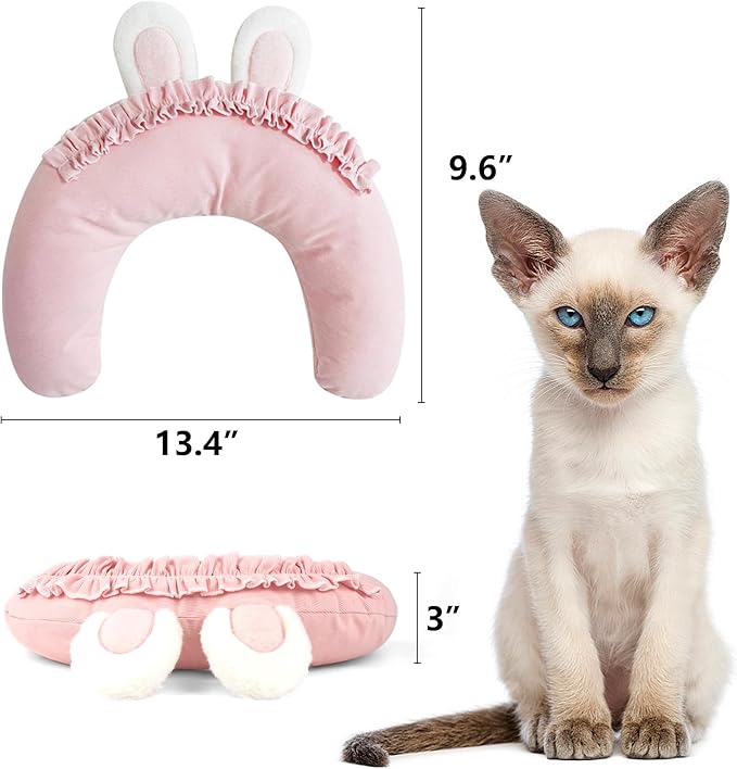 Pet Pillow for Dogs, Dog Calming Pillow, Cat Pillow, Soft Dog Neck Pillow, U-Shaped Pillow for Cat and Dog, Machine Washable Pet, Improve Pet Sleeping