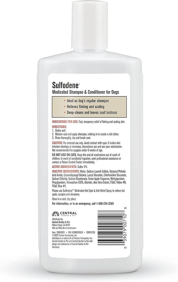 Sulfodene Medicated Shampoo & Conditioner for Dogs 12oz