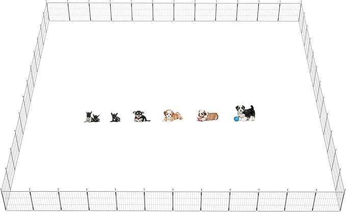 FXW MiniPaws Dog Playpen for Yard & RV Camping, Expandable 24-inch 48 Panels for Puppies and Small Dogs, Portable for Indoor and Outdoor Use