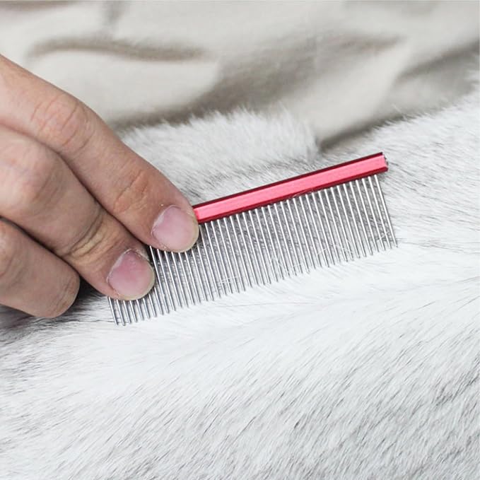 PetPhindU Hair Comb - Stainless Steel Dog Hair Comb for Home Grooming, Removes Float Hair and Dirt, Prevents Entanglement, Massages and Promotes Blood Circulation, Blue