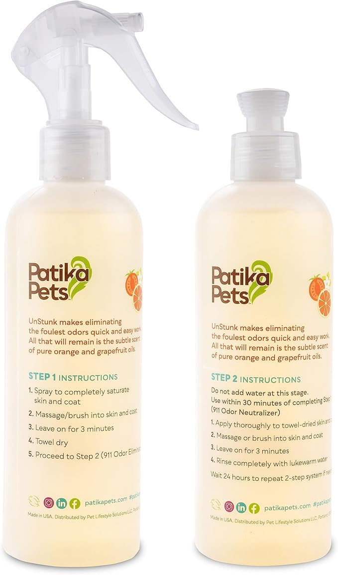 UnStunk 911 Odor Neutralizer and Odor Eliminator for Extreme Pet Odors, 2 Bottles of 8.5 Fl Oz