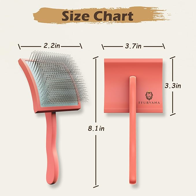 Slicker Brush for Dogs, for Golden Doodles with Long Hair, for Large Pet Dogs, Grooming Pet Hair - red(Large)