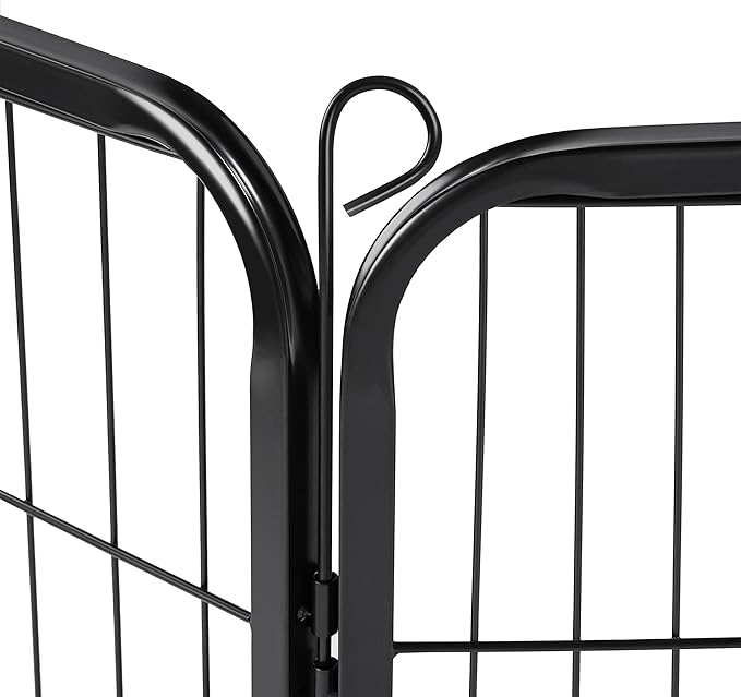 Yaheetech Dog Playpen Outdoor, 32 inch 4 Panels Dog Pen Indoor Heavy Duty Puppy Exercise Pen Metal Pet Fence for RV Camping/Yard/Garden