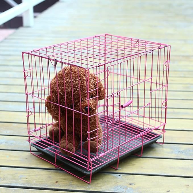 Wire Dog Crate Folding Cage, Portable, Easy to Install, Durable, Secure, Warm