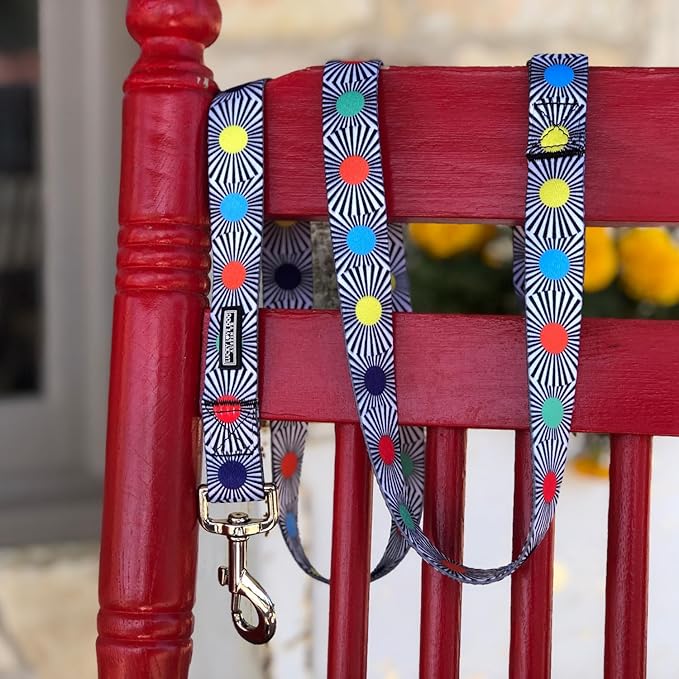 Lucky Love Dog, Adjustable Fun Style Martingale Collar for Dogs, Comfy & Bright Color, Premium No Slip Dog Collar - (Small, SOCO Mart - Combo)