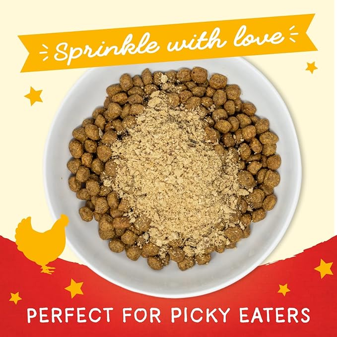 Stella & Chewy's Freeze-Dried Raw Marie's Magical Dinner Dust – Protein Rich, Grain Free Dog & Puppy Food Topper – Cage-Free Chicken Recipe – 7 oz Bag