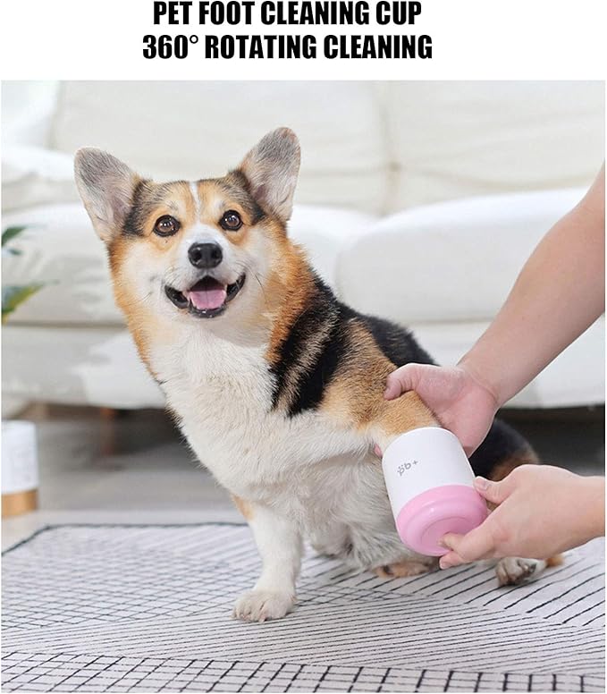 Zerodis Pet Cleaning Cup, Automatic Dog & Cat Foot Cleaner & Washer - Suitable for Puppy & Kitty Grooming