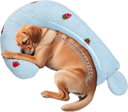 Mity rain Dog Pillow, Question Mark Dog Calming Pillow for Spin, Ultra Soft High Density Dog Neck Pillow for Joint Relief Sleeping Improve, Pet Calming Pillow Toy for Small/Medium/Large Dogs (Large)