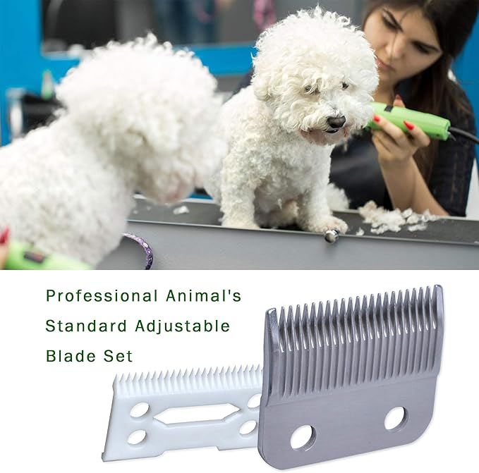 Replacement Clipper Blade Compatible with W-AHL #30-15-10 Pro Ion, Iron Horse, Show Pro Plus, U-Clip, and Deluxe U-Clip,Professional Pet Animal Dog Standard Adjustable Blade Set
