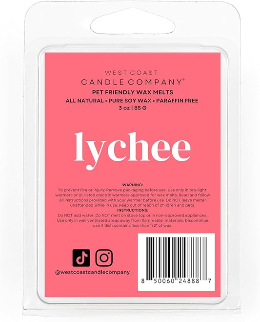 Pet Friendly Wax Melts | Pet Safe Wax Melts | All Natural Dog Safe Wax Melts | Non-Toxic Wax Melts | Pet Odor Eliminator | Pure Soy Wax Melts | Veterinarian Approved (Lychee)