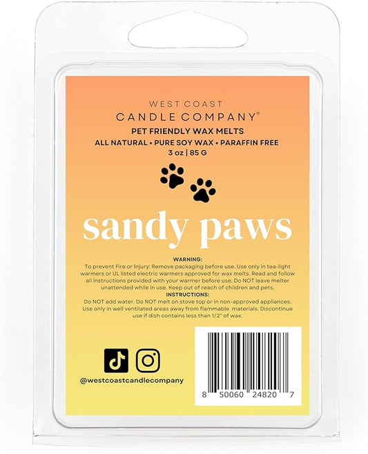 Pet Friendly Wax Melts | Pet Safe Wax Melts | All Natural Dog Safe Wax Melts | Non-Toxic Wax Melts | Pet Odor Eliminator | Pure Soy Wax Melts | Veterinarian Approved (Sandy Paws)