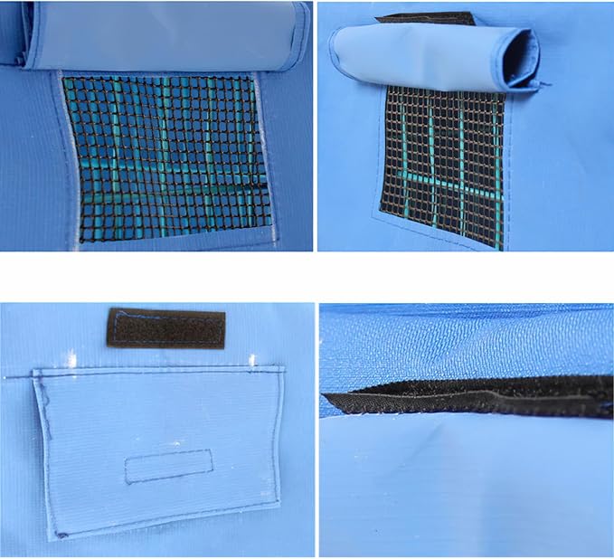Dog Crate Cover Waterpoof Blue Pet Kennel Covers for Puppy Cat Indoor Outdoor Fit for 1 Door Wire Crate, 23.62x15.75x15.75 Inch