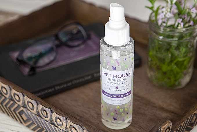 One Fur All Pet House Freshening Room Spray - Lavender Green Tea - Concentrated Air Freshener - Non-Toxic & Pet-Friendly Air Freshener - Pet Odor Eliminator Room Spray
