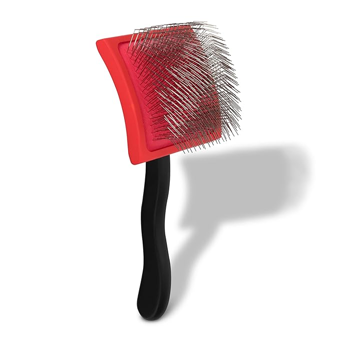 Paw Brothers Big Paw Slicker Brush for Long and Short Haired Dogs - Ideal for Doodles, Goldendoodles, Poodles, Long Pin Grooming